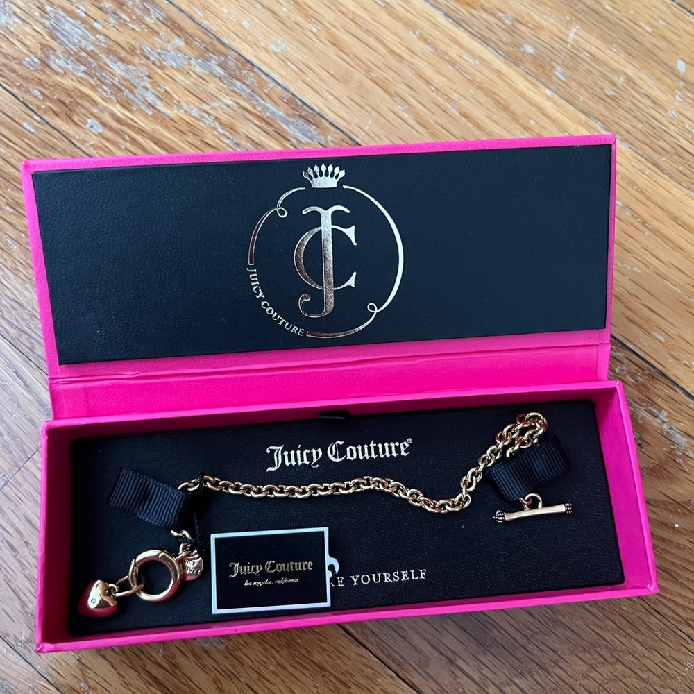 Juicy Couture B-Chain Bracelet RN 52002 Brand New Women Wrist NWT Pink Box